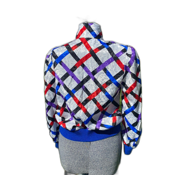 Vintage Umba for Piat 80s Office Wear Tie Neck Ribbed Cuff and Waist Blouse - Picture 2 of 8